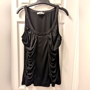 Bianca Nygard Black Ruched Sleeveless Top